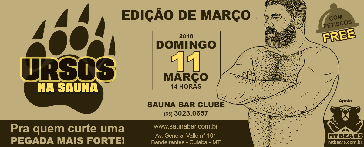 banner ursos na sauna marco 2018